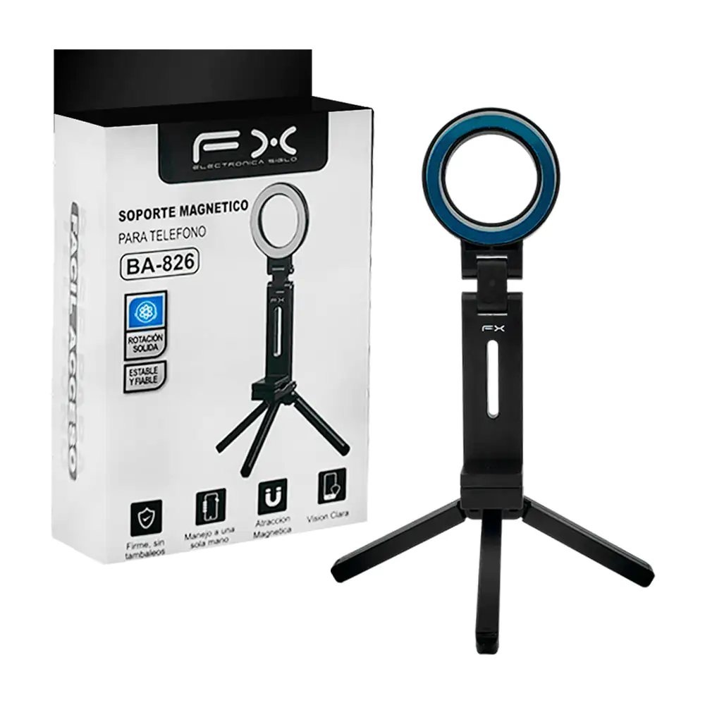 Soporte tripié magnético para celular fx plegable + clip sujetador pa…