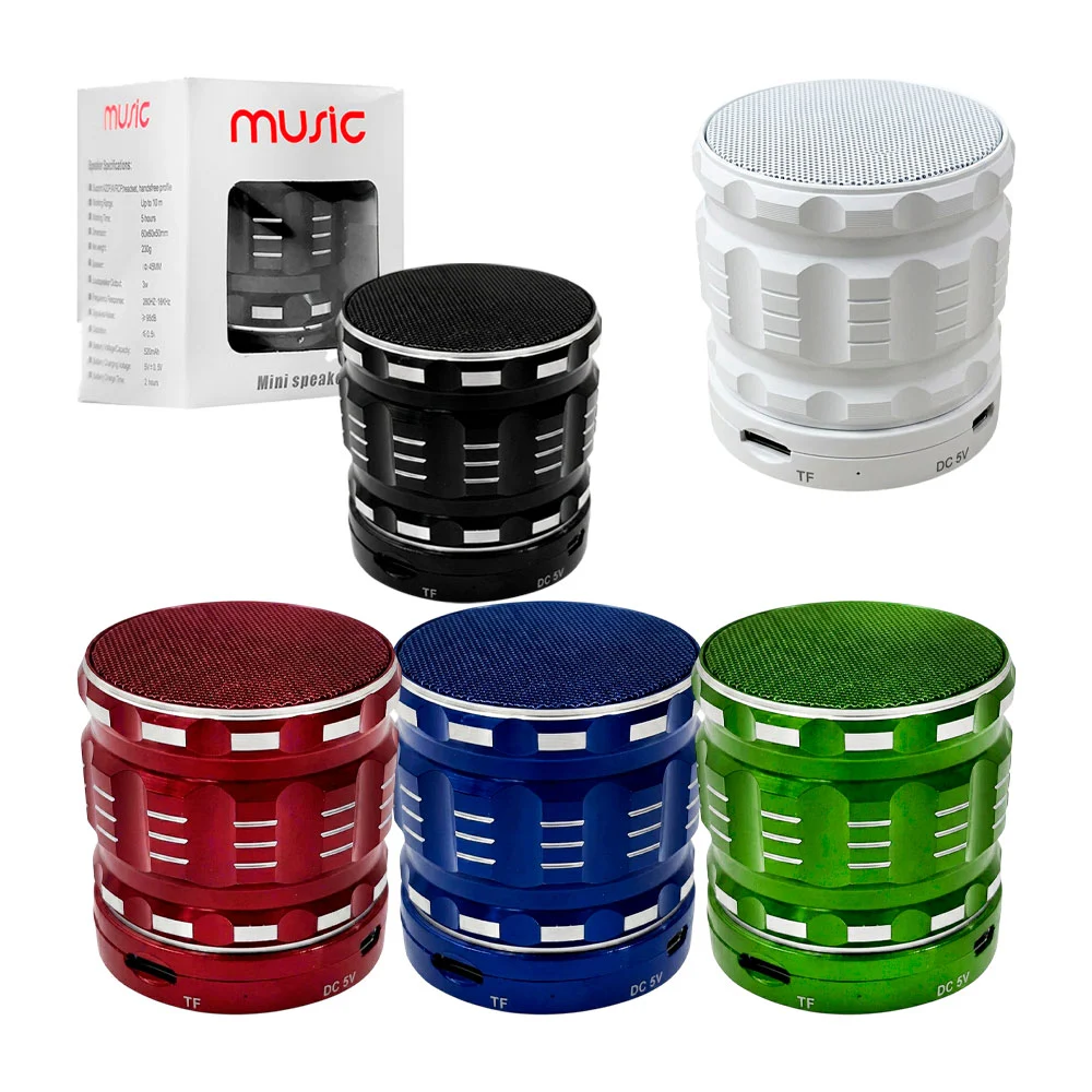 Mini bocina cilíndrica bluetooth con puerto tf, variedad de colores /…