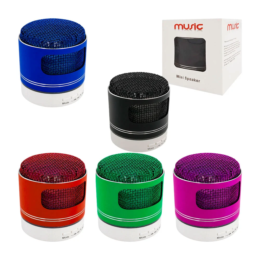 Mini bocina cilíndrica bluetooth con puerto usb-tf, variedad de color…