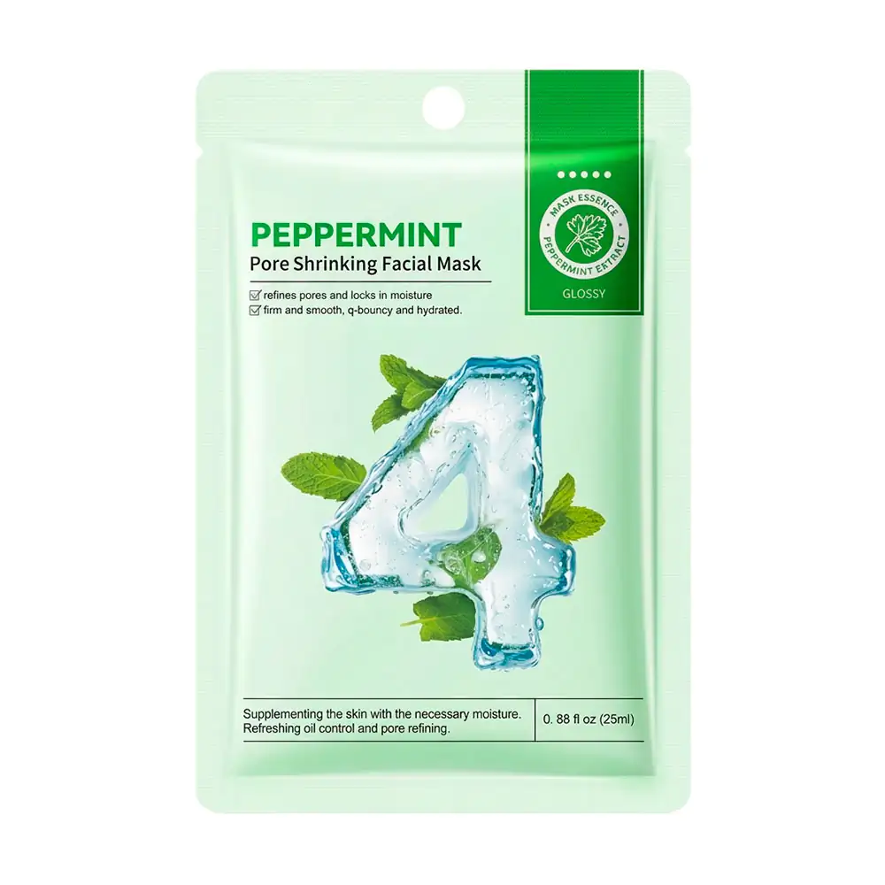 Mascarilla facial reductora de poros bioaqua con extracto de menta, 2…