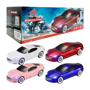 Bocina inalámbrica con diseño de automóvil / carro deportivo, con ilu…