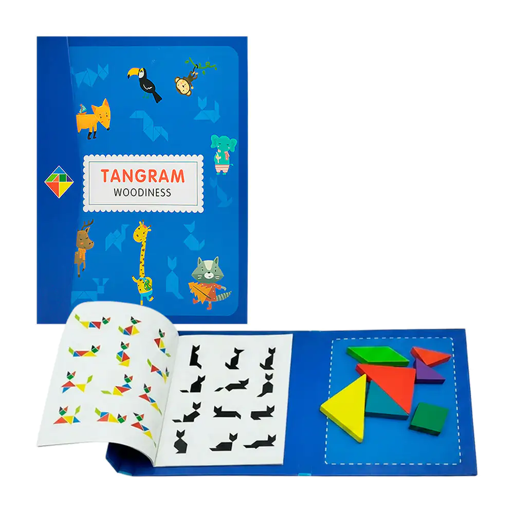 Rompecabezas interactivo estilo tangram magnético + libro de figuras …