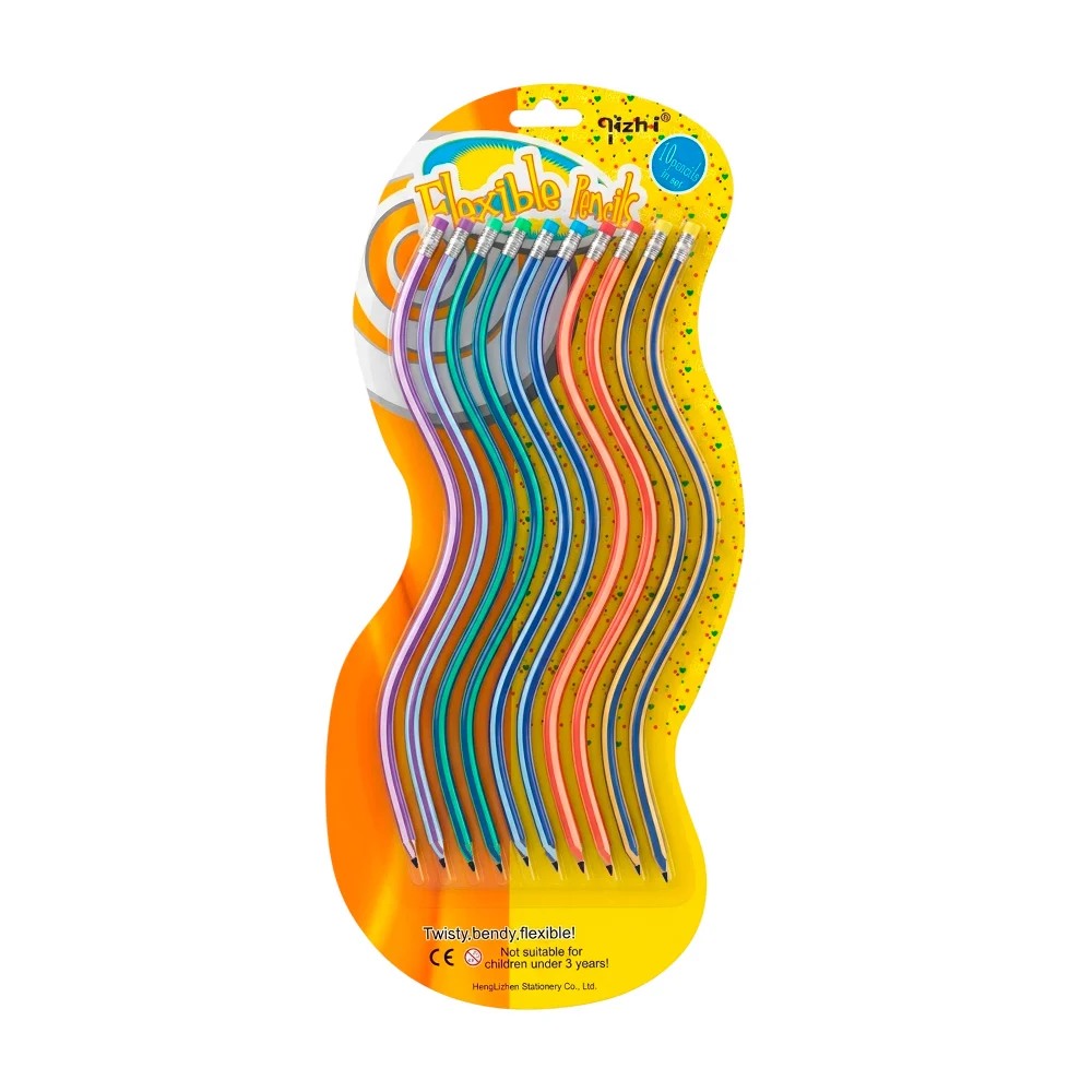 Blíster con 10 lápices flexibles en espiral, variedad de colores / c3…