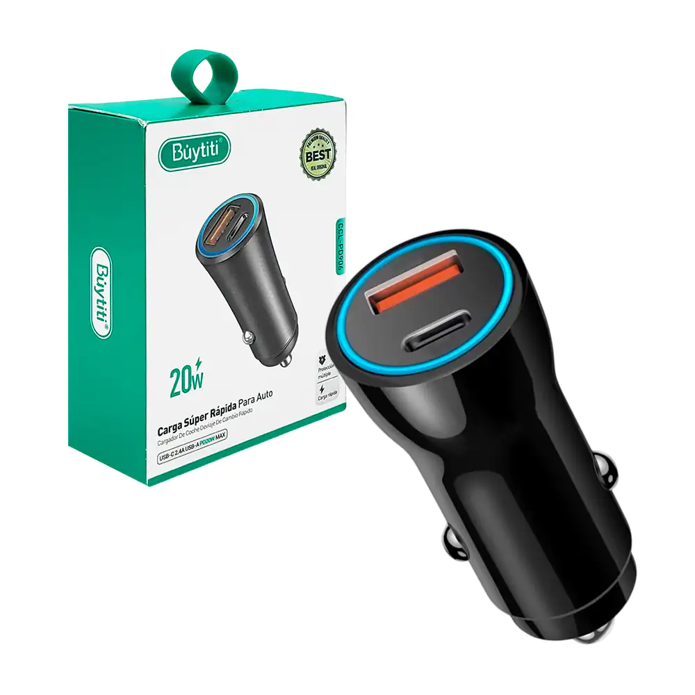 Plug cargador buytiti para carro de carga super rápida, entrada usb y…