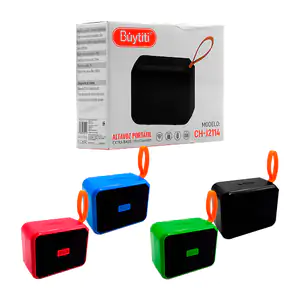 Mini bocina inalámbrica bluetooth cuadrada buytiti + asa, variedad de…