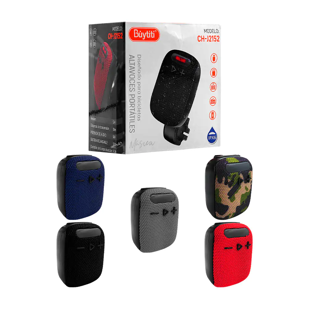 Mini bocina inalámbrica bluetooth buytiti para bicicleta, variedad de…