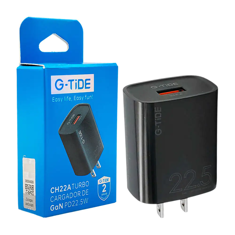 Cubo cargador de carga rápida g-tide con puerto usb, 5w / ch22