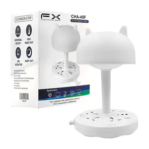 Lámpara de escritorio con orejitas, base con 4 contactos + 3 puertos …