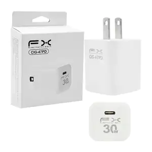 Cubo cargador fx de 30w con entrada tipo c / cig-47pd