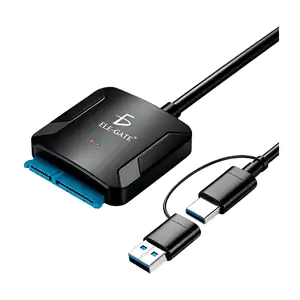 Cable adaptador para disco duro ssd 2.5 con salida usb y usb tipo c