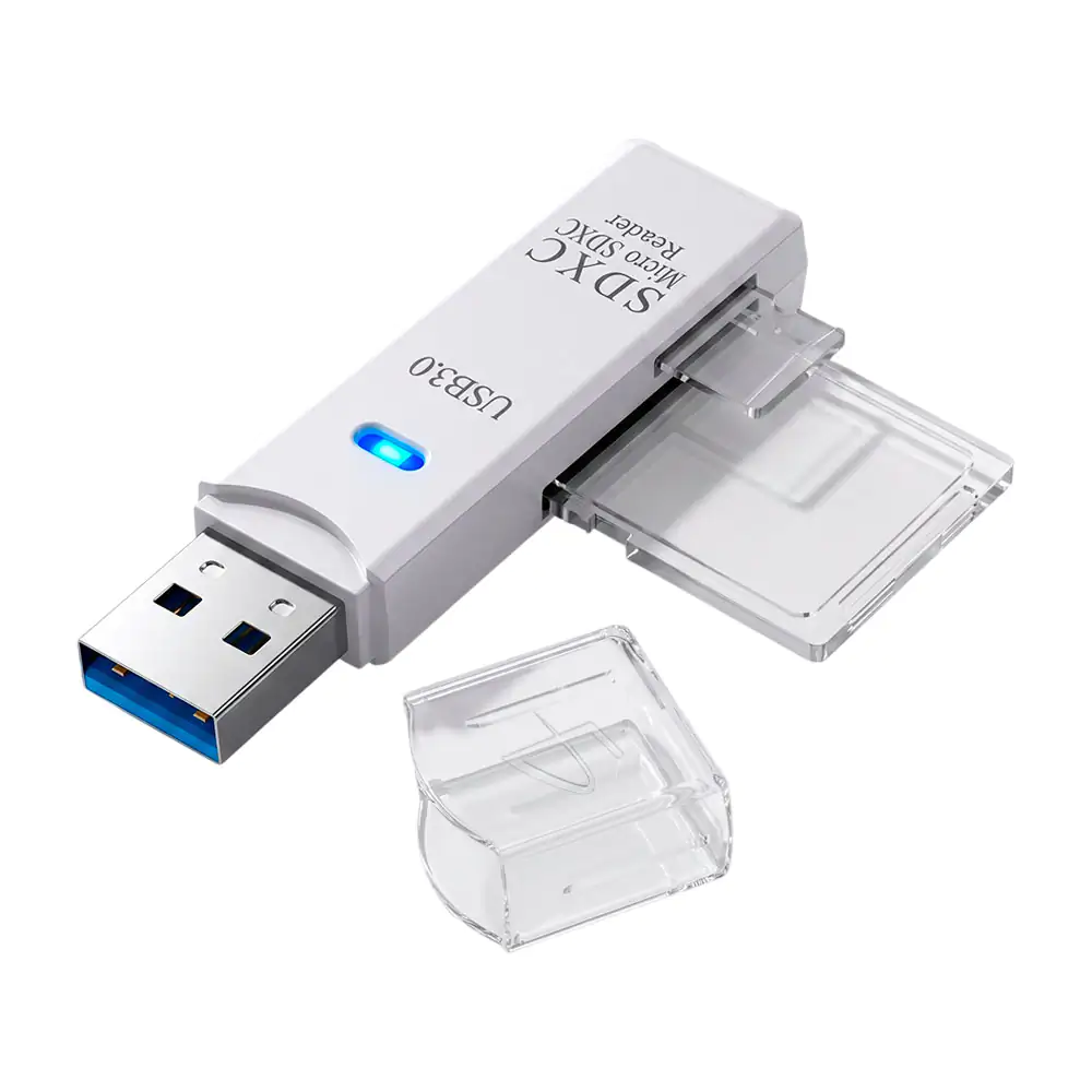 Adaptador 2 en 1 lector de tarjetas sd y tf con salida usb de alta ve…