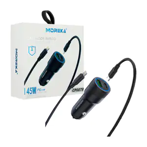 Cargador para carro de 45w entrada usb y tipo c y cable con entrada t…