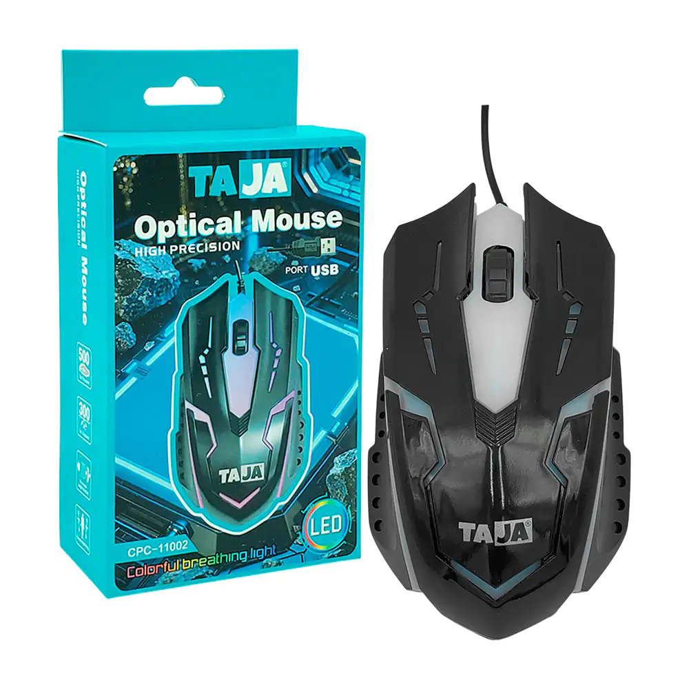 Mouse alámbrico, diseño ergonómico de alta precisión con luz rgb / cp…