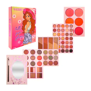 Paleta de sombras con 82 tonos diferentes, espejo + brocha, estampado…