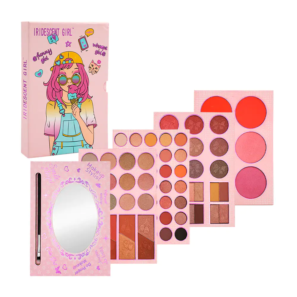 Paleta de sombras para ojos con 82 tonos, espejo + brocha, estampado …