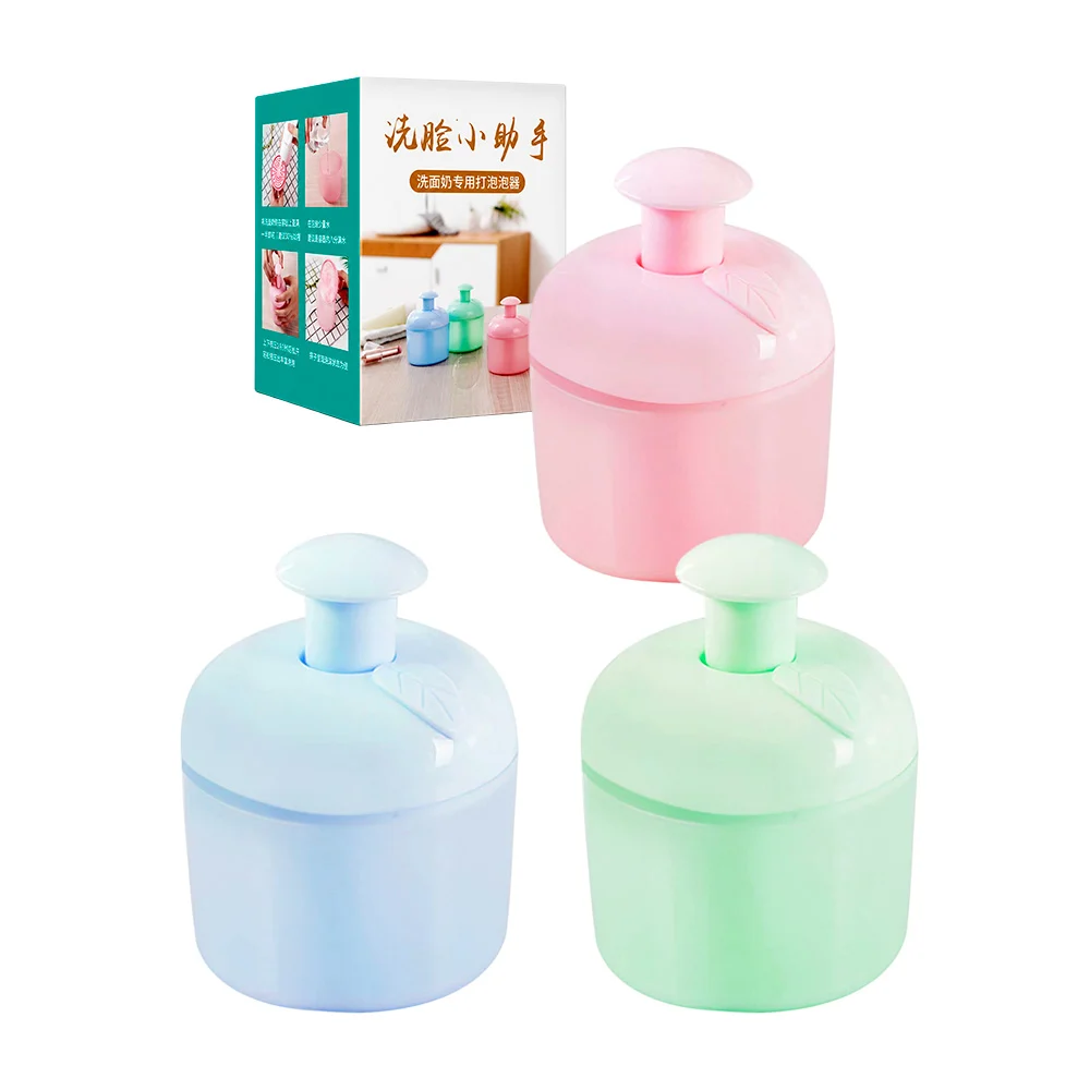 Recipiente redondo de plástico para fabricar espuma limpiadora facial…