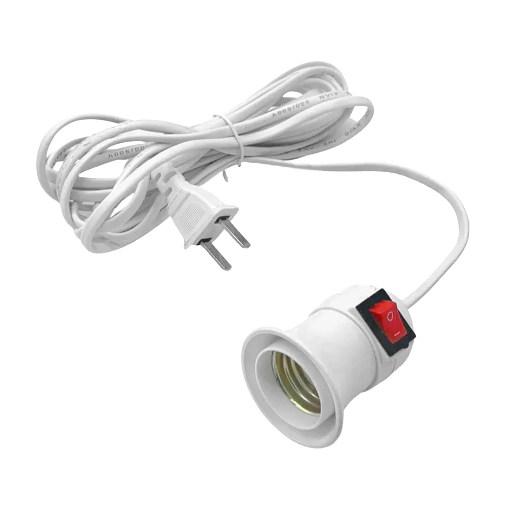 Extensión eléctrica con socket e interruptor, en color blanco de 4 me…