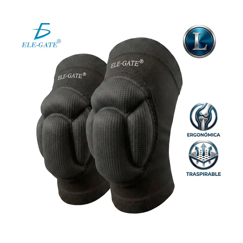 Rodillera deportiva elástica, antideslizante con almohadilla resisten…
