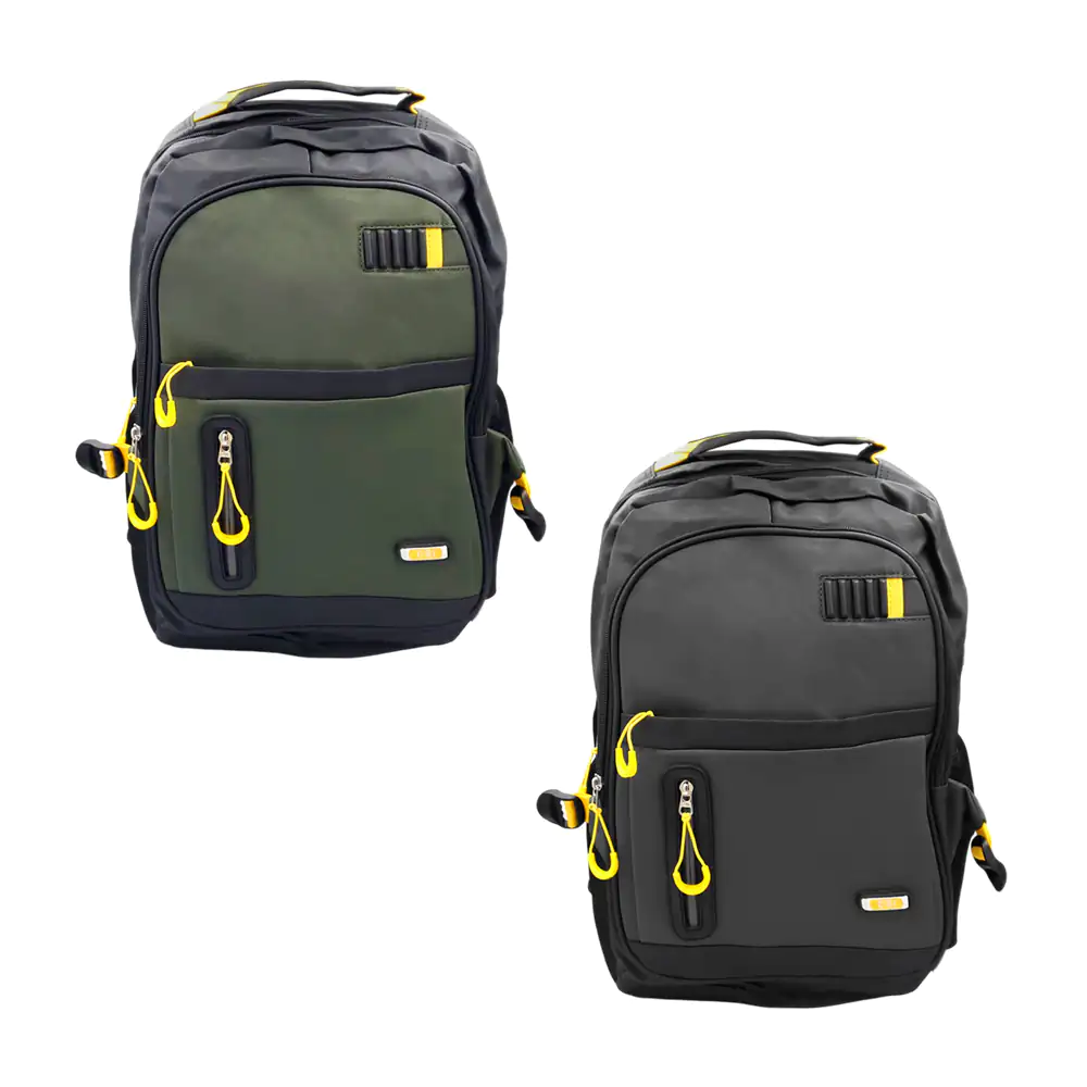 Mochila grande cei tipo piel de 4 compartimientos y 2 bolsas laterale…