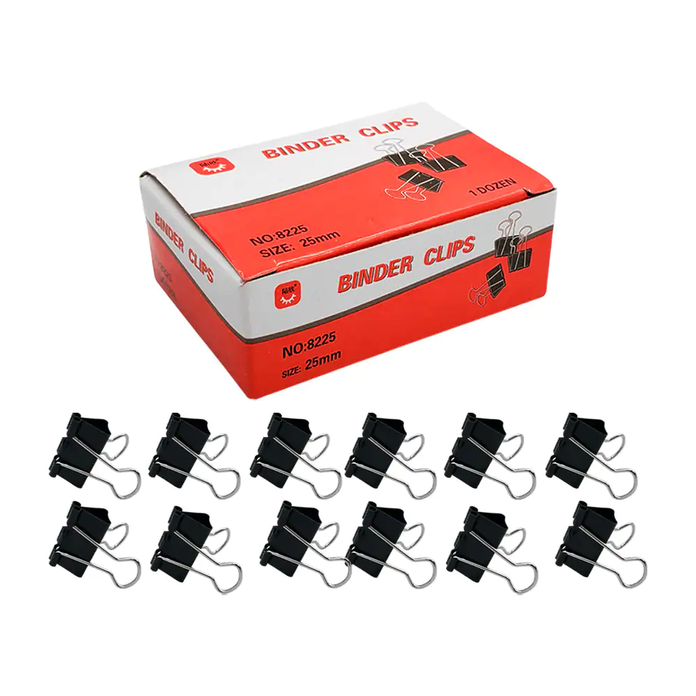 Paquete 12 pzas pinza larga 25mm dl0004