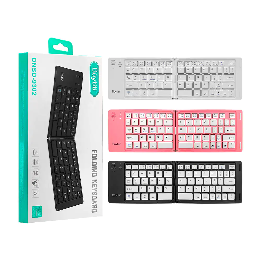 Mini teclado inalámbrico bluetooth buytiti plegable, variedad de colo…