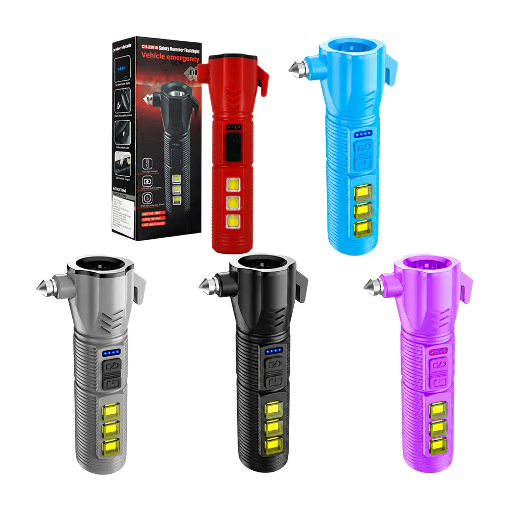 Lámpara - linterna led multifuncional para vehículo con rompe cristal…