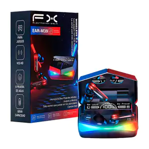 Audífonos inalámbricos fx con diseño gamer, iluminación rgb + indicad…