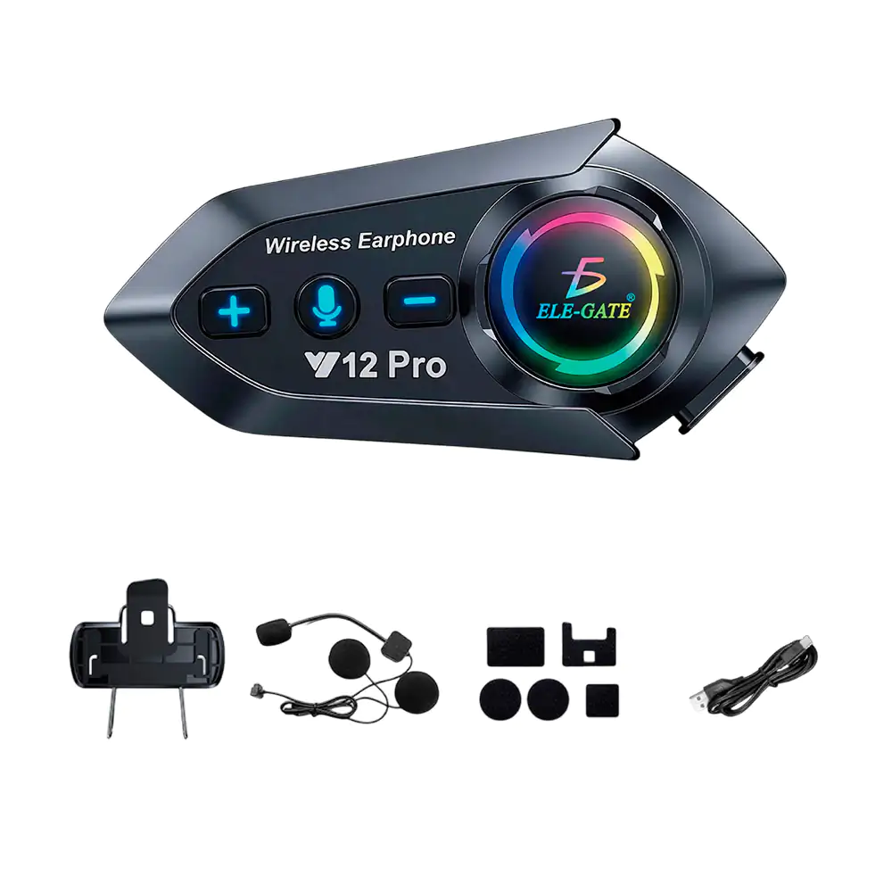 Audífono inalámbrico bluetooth con micrófono para casco de moto con l…