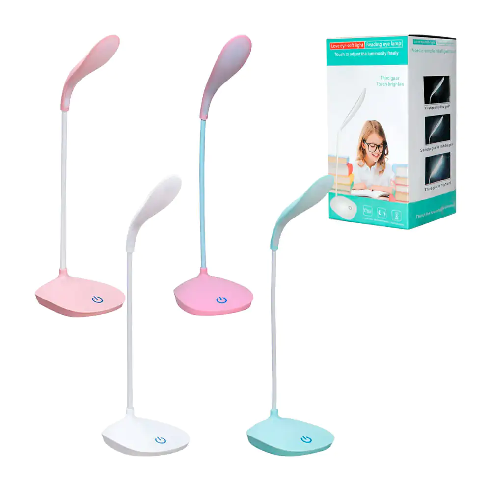 Lámpara led touch recargable para escritorio, variedad de colores / s…