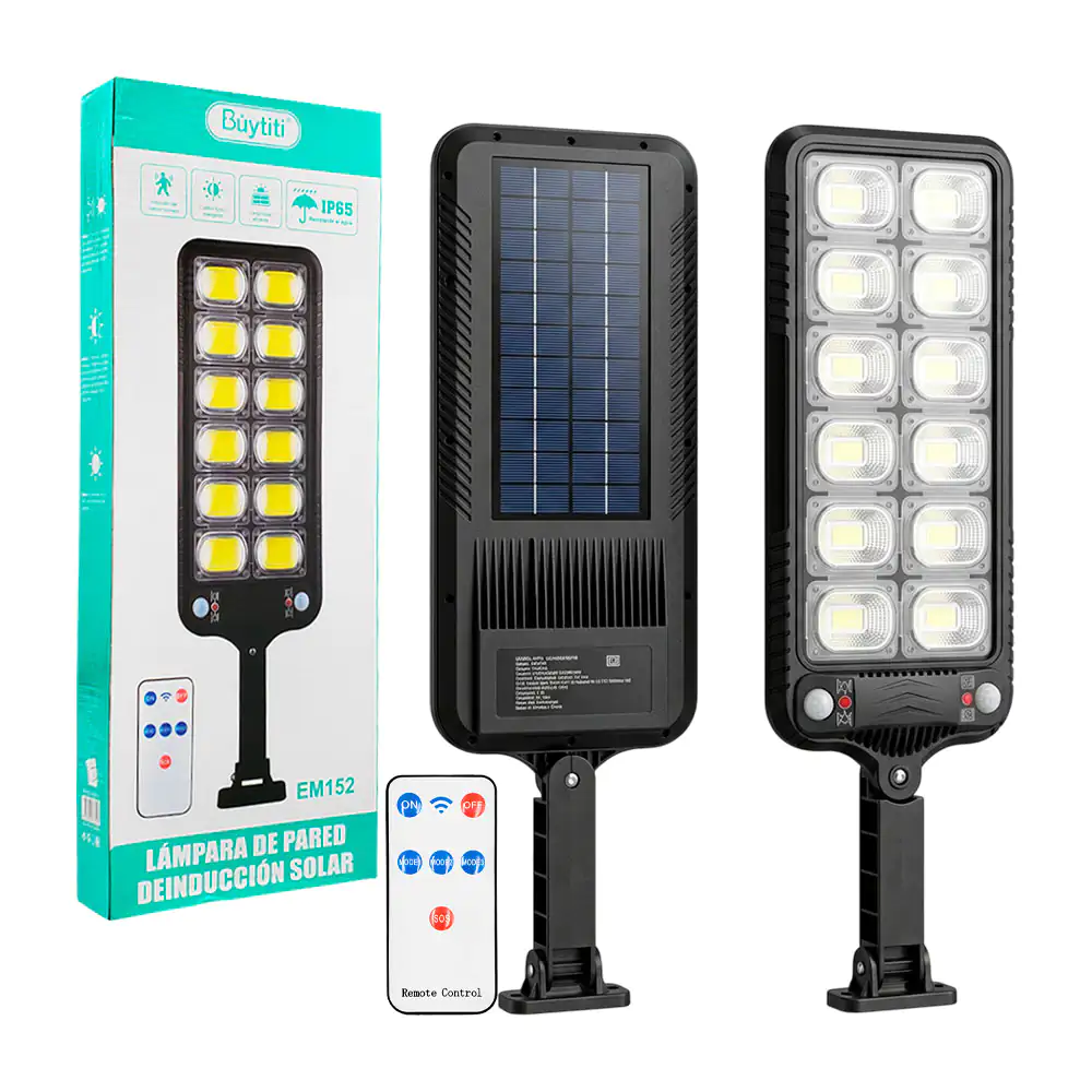 Lámpara solar buytiti para exterior de 60w con sensor de movimiento y…