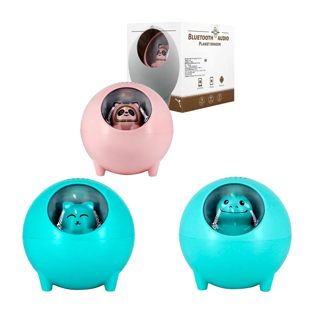Bocina esférica bluetooth con diseño de animalitos, variedad de color…