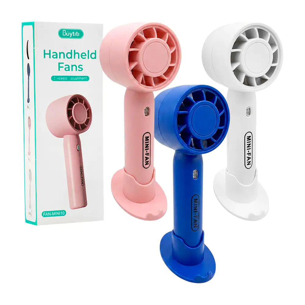 Ventilador de mano recargable con 3 velocidades + base, variedad de c…