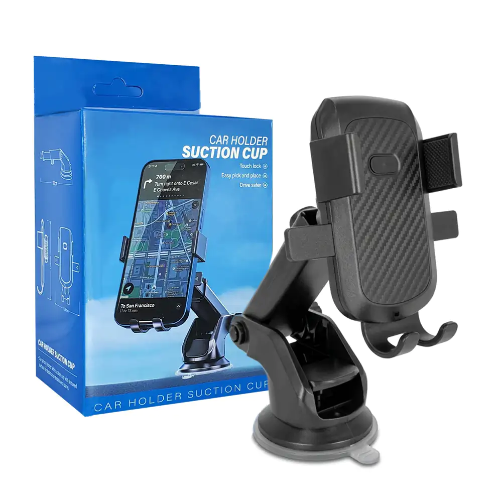 Soporte compacto de teléfono para coche con chupón adhesivo / car hol…