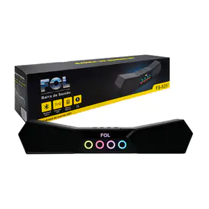 Bocina tipo barra de sonido con diseño gamer, luz rgb y sonido estére…
