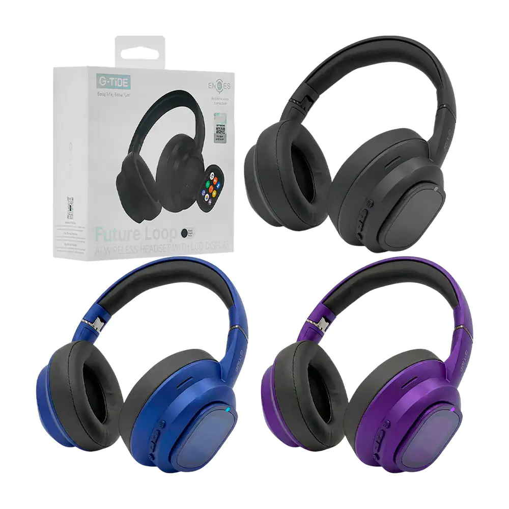 Audífonos inalámbricos diseño de diadema, sonido estéreo + controlado…