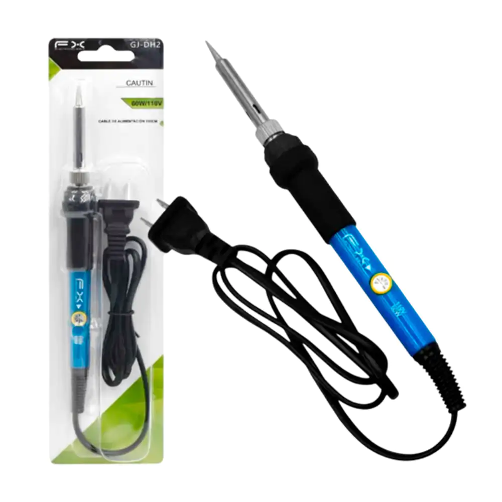 Cautín fx tipo lápiz, 110v 60w con regulador de temperatura + cable d…