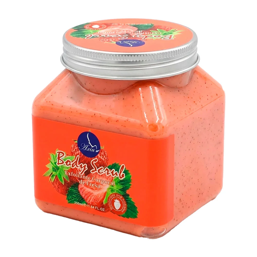 Exfoliante corporal axiu, aroma a fresa, limpiador e hidratante, 350ml
