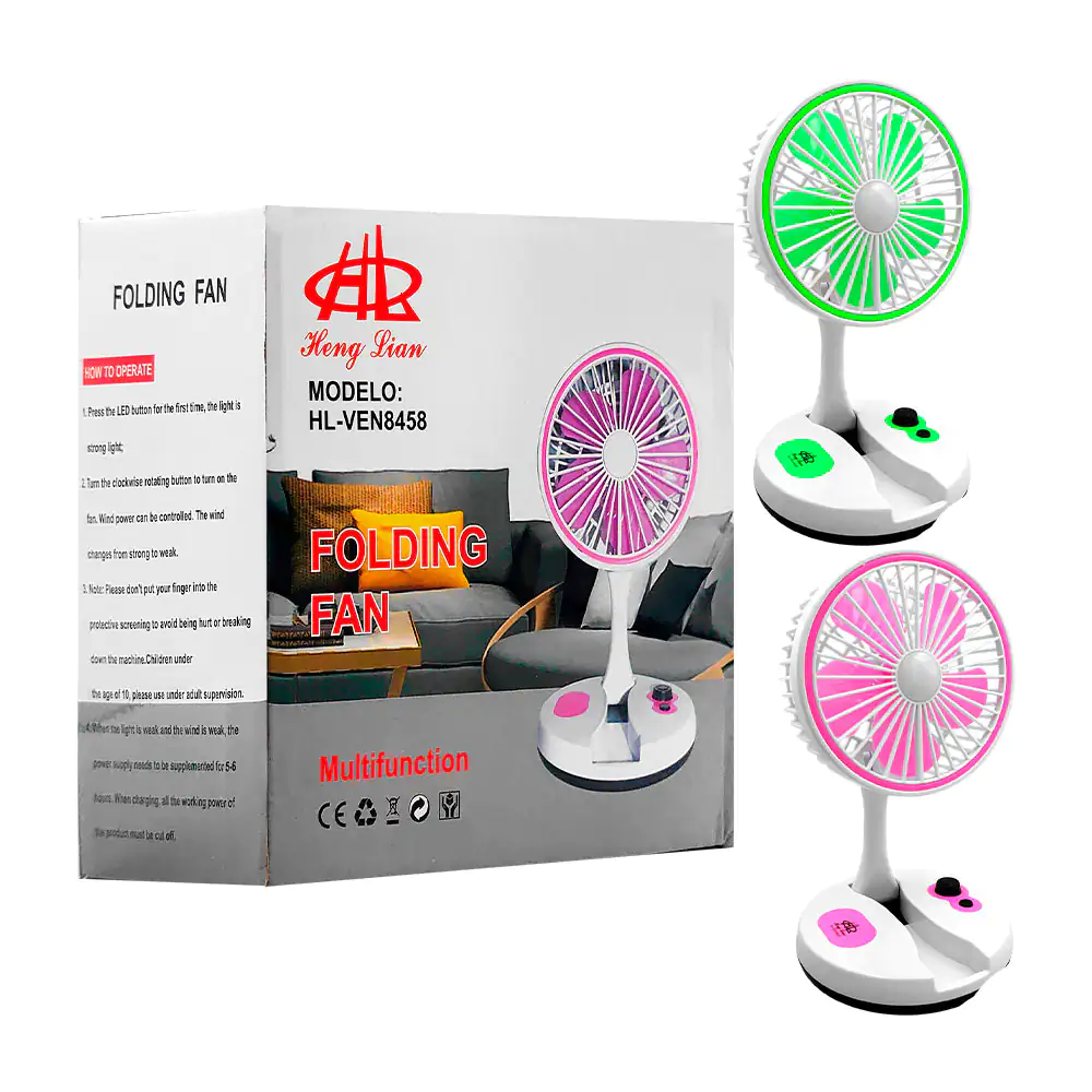 Ventilador plegable de 6in con velocidad ajustable + luz led, varios …