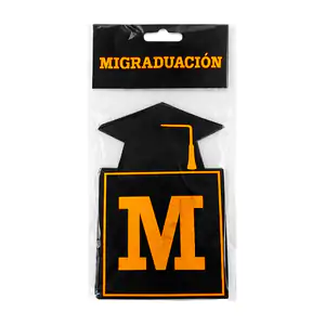 Banner tipo banderín móvil de mi graduación con decoración de birrete…