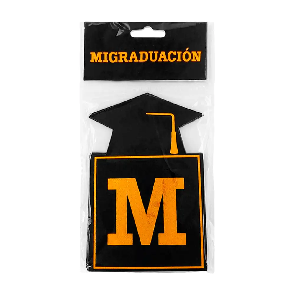 Banner tipo banderín móvil de mi graduación con decoración de birrete…