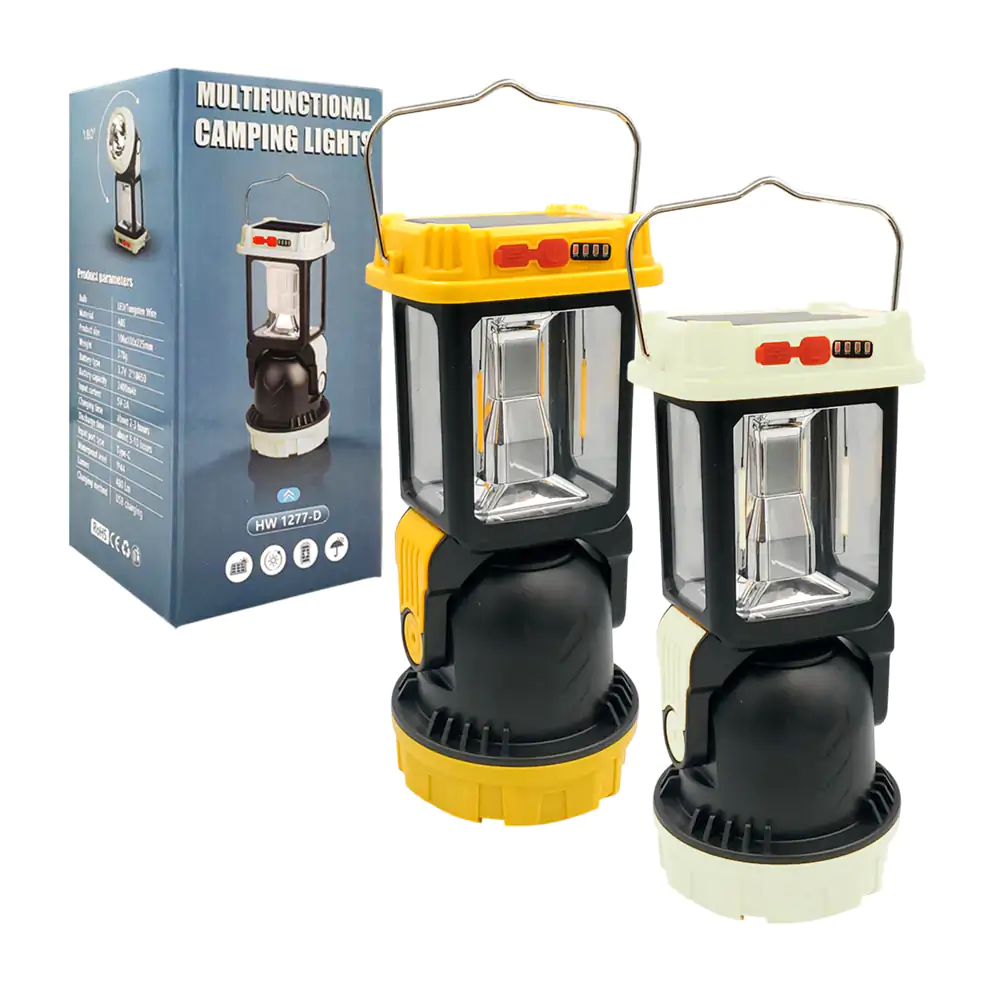 Lampara / linterna led tipo farol recargable con panel solar y modos …