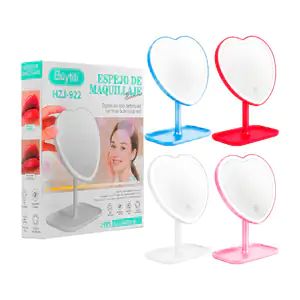 Espejo buytiti con contorno led en forma de corazón, variedad de colo…