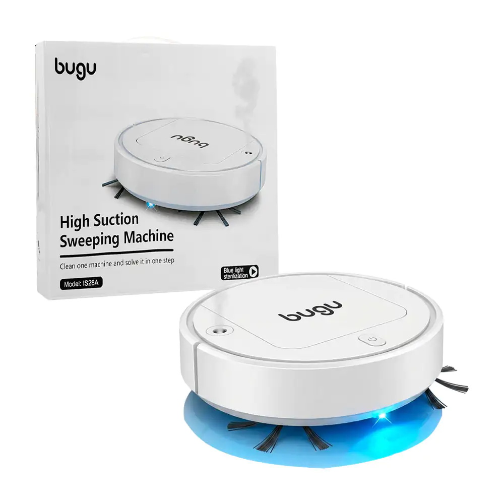 Robot aspiradora bugu con humidificador y luz azul para desinfectar, …