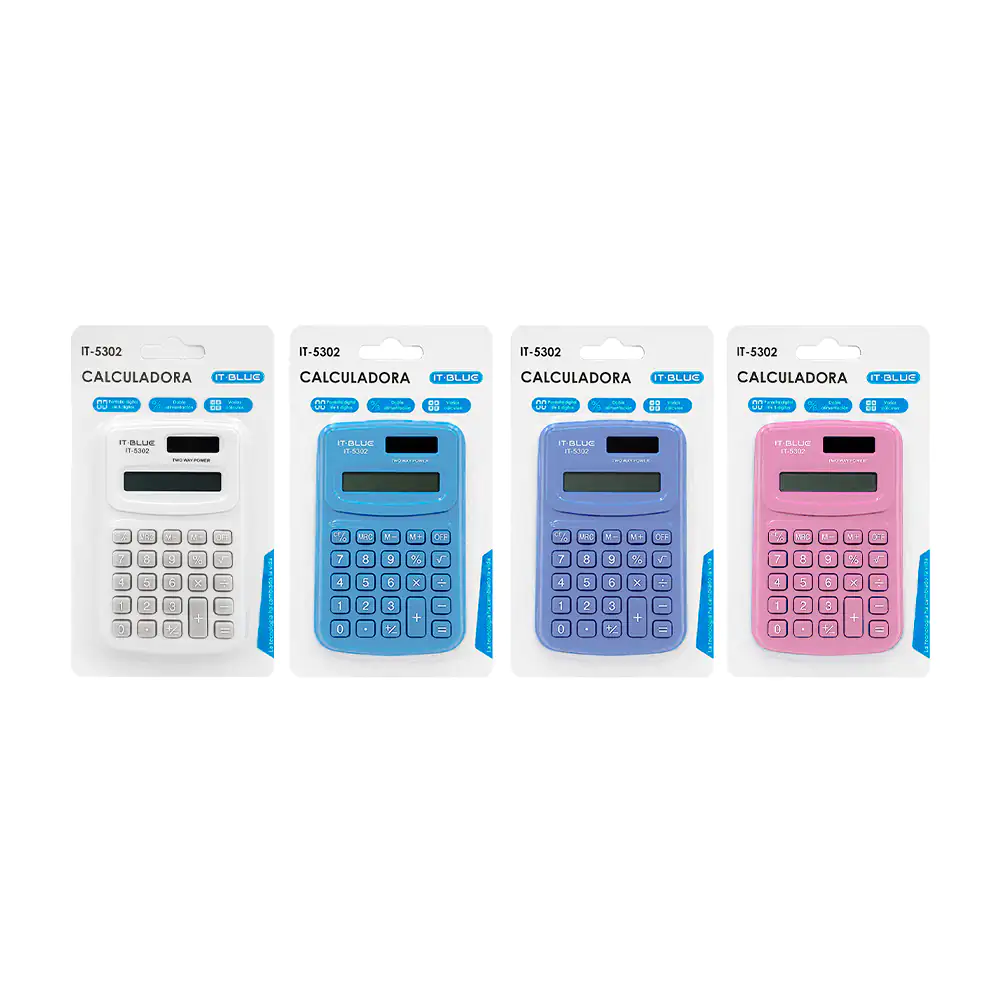 Mini calculadora electrónica con pantalla para 8 dígitos, energía dua…