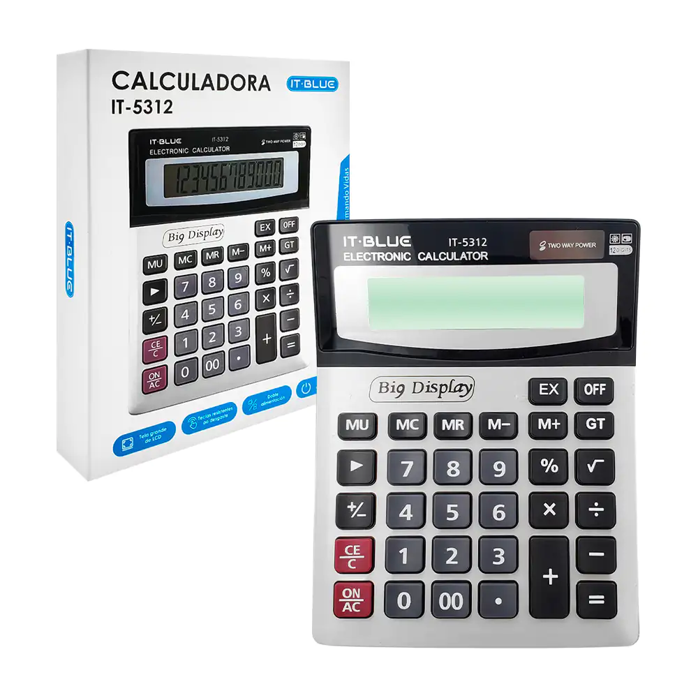 Calculadora electrónica con pantalla lcd, energía dual, apagado autom…
