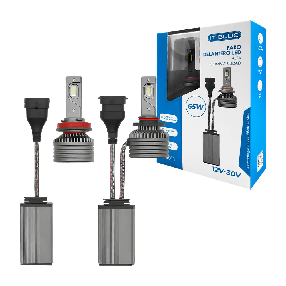 Kit con 2 focos dobles de conexión hb4 para coche automóvil, 65w, 12-…
