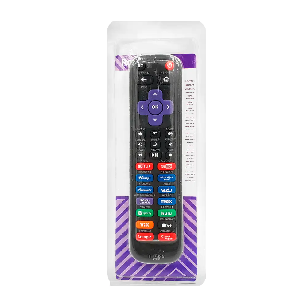 Control remoto universal para smart tv, compatible con roku / it-7625