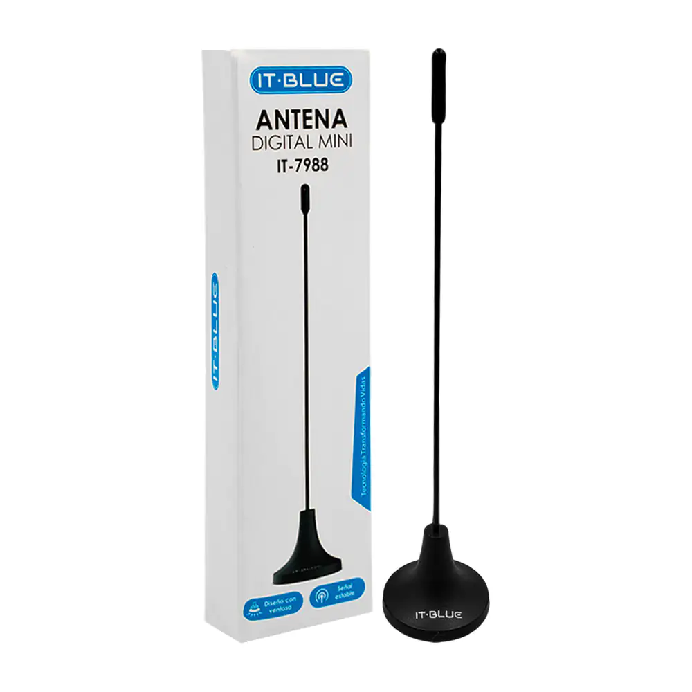 Mini antena digital para televisión con ventosa adherible, señal esta…
