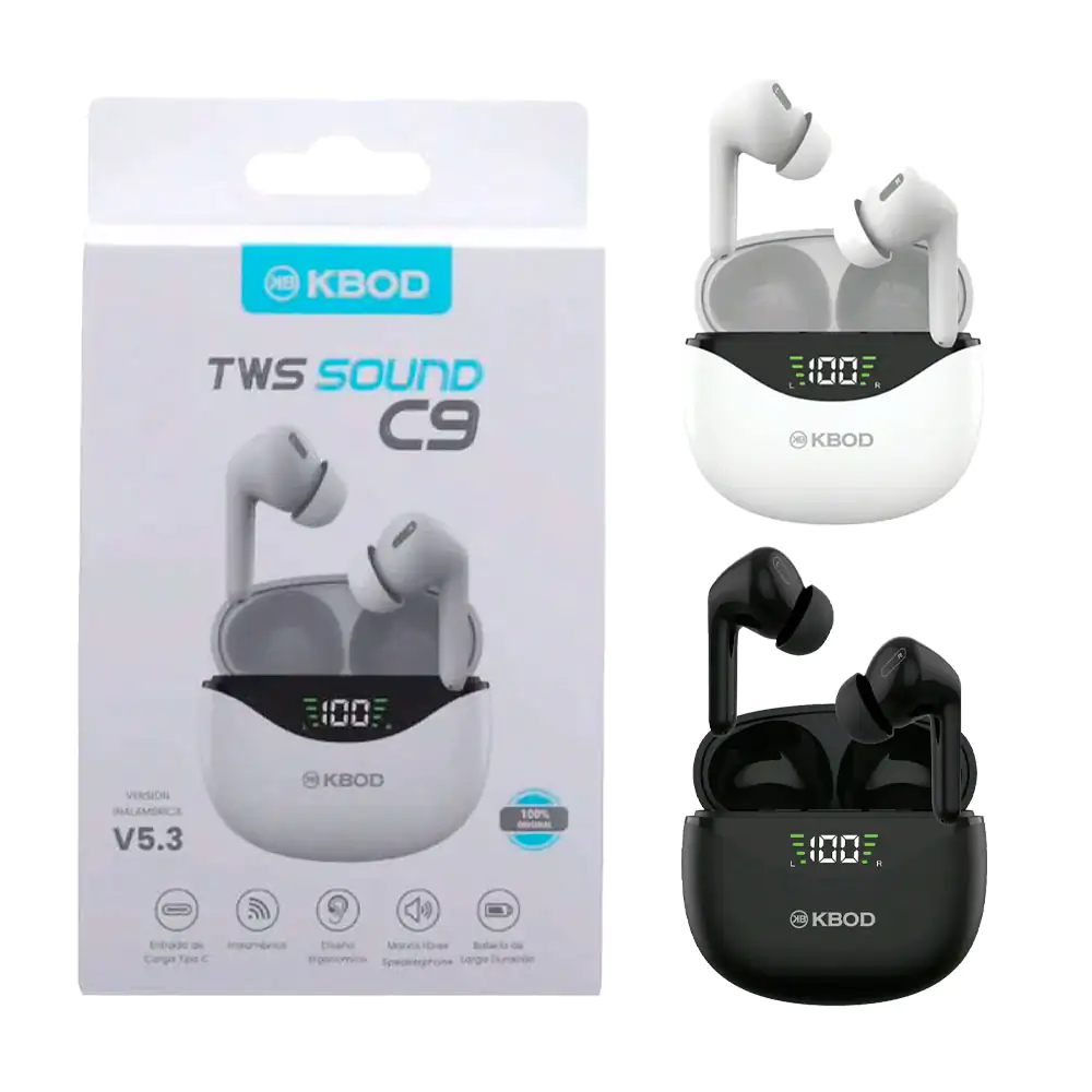 Audífonos inalámbricos bluetooth con diseño ergonómico + estuche de c…