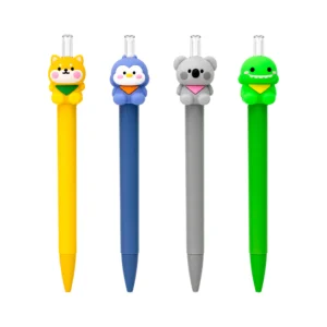 1pza Lápiz infinito retráctil con animales kawaii de silicona, varied…